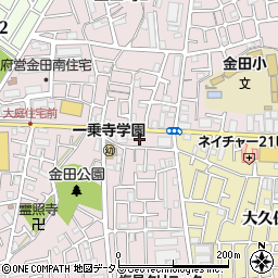 大阪府守口市金田町1丁目58周辺の地図