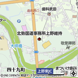 北勢国道事務所上野維持周辺の地図