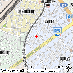 大阪府吹田市寿町1丁目20-25周辺の地図