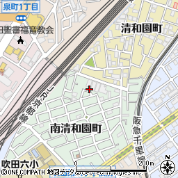 大阪府吹田市南清和園町15-15周辺の地図