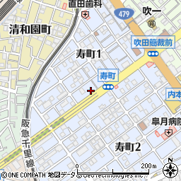 大阪府吹田市寿町1丁目14-6周辺の地図