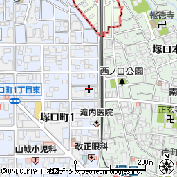 鍵の出張救急車尼崎市塚口町営業所２４時間受付センター周辺の地図