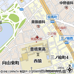 愛知県豊橋市向山東町28周辺の地図