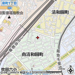 大阪府吹田市南清和園町15-16周辺の地図