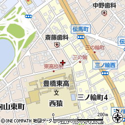 愛知県豊橋市向山東町25周辺の地図