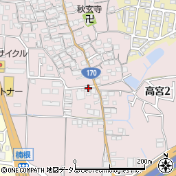 大阪府寝屋川市高宮周辺の地図