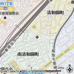 大阪府吹田市南清和園町15-40周辺の地図