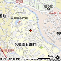 兵庫県西宮市苦楽園五番町6周辺の地図