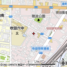 大阪府吹田市穂波町15周辺の地図