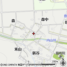 愛知県豊橋市岩崎町森1周辺の地図