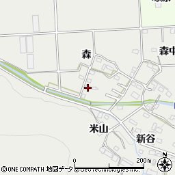 愛知県豊橋市岩崎町森110周辺の地図