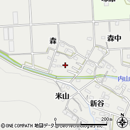 愛知県豊橋市岩崎町森10周辺の地図