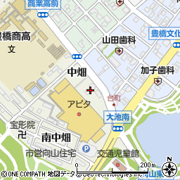 愛知県豊橋市向山町中畑13-1周辺の地図