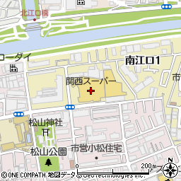 池田泉州銀行関西スーパー南江口 ＡＴＭ周辺の地図