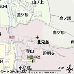 京都府木津川市加茂町兎並周辺の地図
