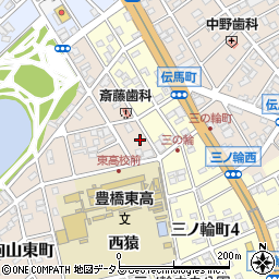 愛知県豊橋市向山東町21周辺の地図
