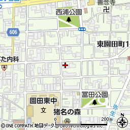 グローバル東園田周辺の地図