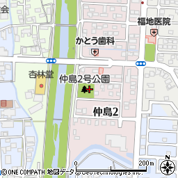 仲島2号公園周辺の地図