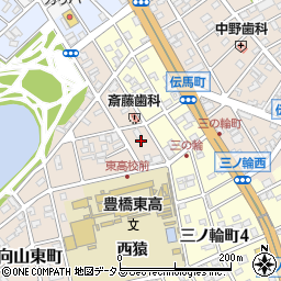 愛知県豊橋市向山東町20周辺の地図