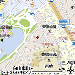 愛知県豊橋市向山東町43周辺の地図