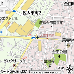 ファミリーマート守口金田町二丁目店周辺の地図