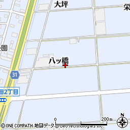 愛知県豊橋市岩田町（八ッ橋）周辺の地図