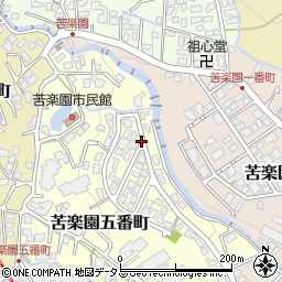 兵庫県西宮市苦楽園五番町周辺の地図