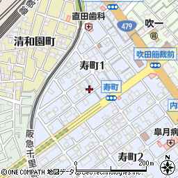 大阪府吹田市寿町1丁目15-4周辺の地図