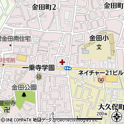 大阪府守口市金田町2丁目13周辺の地図