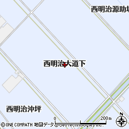 愛知県豊橋市牟呂町西明治大道下周辺の地図