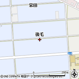 愛知県豊橋市岩田町後毛周辺の地図