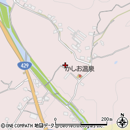 粟井温泉周辺の地図