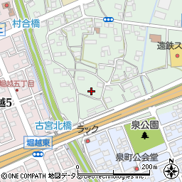 静岡県袋井市久能1216-1周辺の地図