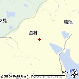 京都府木津川市山城町上狛金村周辺の地図