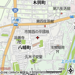 三重県伊賀市八幡町周辺の地図