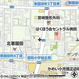 ローソン尼崎東園田四丁目北店周辺の地図