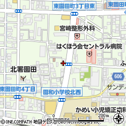 ローソン尼崎東園田四丁目北店周辺の地図