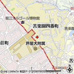兵庫県西宮市苦楽園四番町4周辺の地図