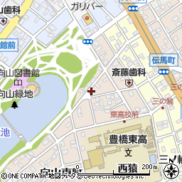 愛知県豊橋市向山東町45周辺の地図