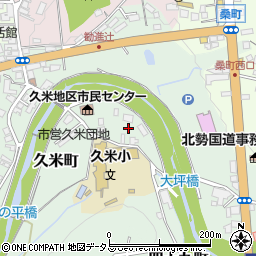 三重県伊賀市久米町周辺の地図