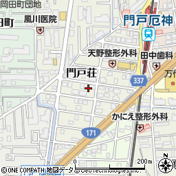 兵庫県西宮市門戸荘周辺の地図
