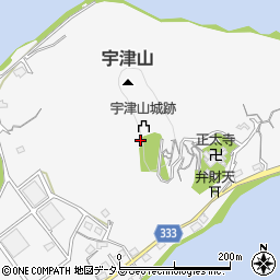 宇津山周辺の地図