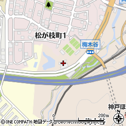 兵庫県神戸市北区山田町下谷上奥谷周辺の地図