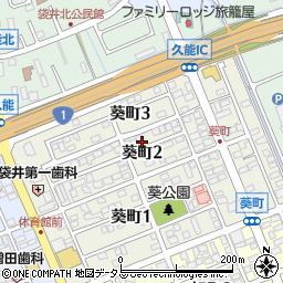 静岡県袋井市葵町2丁目周辺の地図