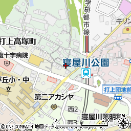 大阪府寝屋川市打上新町9周辺の地図
