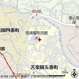 兵庫県西宮市苦楽園五番町2周辺の地図