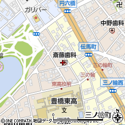 愛知県豊橋市向山東町17周辺の地図