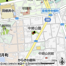愛知県豊橋市中郷町周辺の地図
