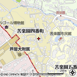 兵庫県西宮市苦楽園四番町5周辺の地図