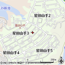 大阪府交野市星田山手周辺の地図